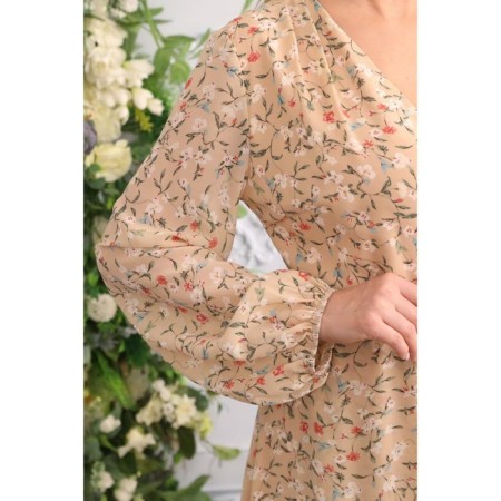 Women's dress, size 48, beige color-13