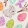 Tattoo on the body color "Easter testicles and rabbit" 10x10 cm
