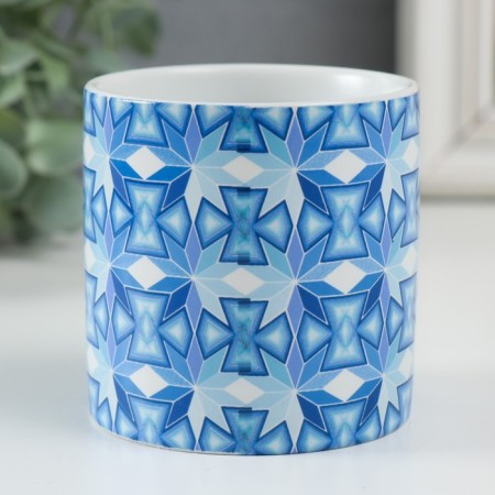 Bank for candles ceramics "Snow Queen" 200 ml 7.3x7.3x7.3 cm