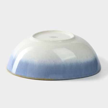 Porcelain salad Magistro "Paveti", 400 ml, D = 15.3 cm, blue color-3