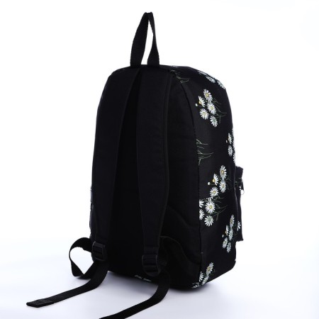 A backpack with a zipper, black color-3