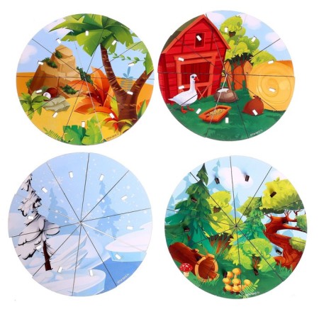 Puzzle "Hunnes of animals" + calendar-3