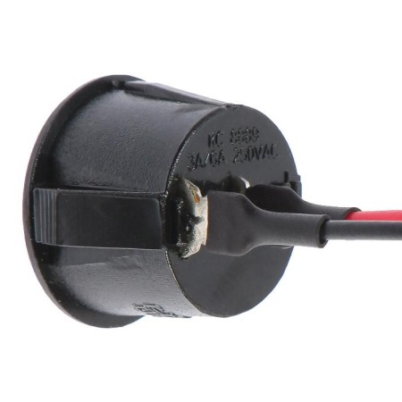 Key switch with fixation, d 2 cm, wire 10 cm, red-2