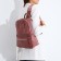 Women's backpack made of artificial leather with lightning, 2 pockets, pink color