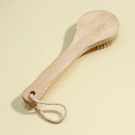 Massage brush for the body of the share, with a pen, natural bristles-4