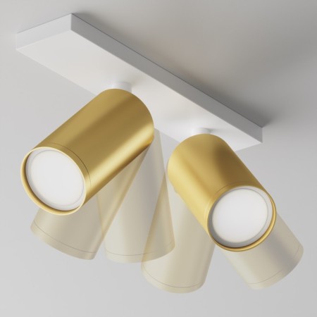 Technical C051CL-U-2WMG, 2XGU10, 10W, 34.4x6x12 cm lamp, white and matte gold-1