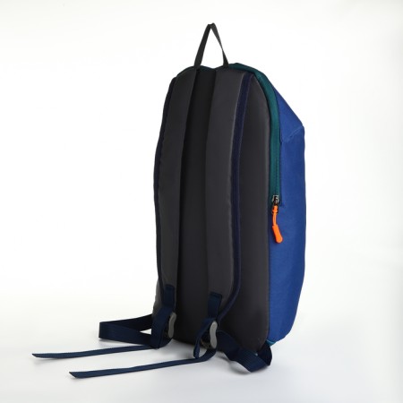 Sports' backpack on lightning, Textura, external pocket, blue color-4