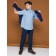 Surchashka upper for boys, height 128 cm, blue color