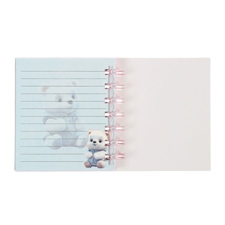 Notebook Gift Book on the crest 80l, line, color block, PVC cover 3D Bear (10x10.5cm) 10539-6