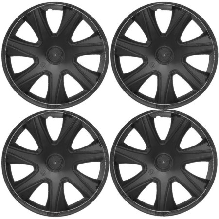 Wheel caps R16 "Joy", Silver-Black, Carbon, set 4 pcs-1
