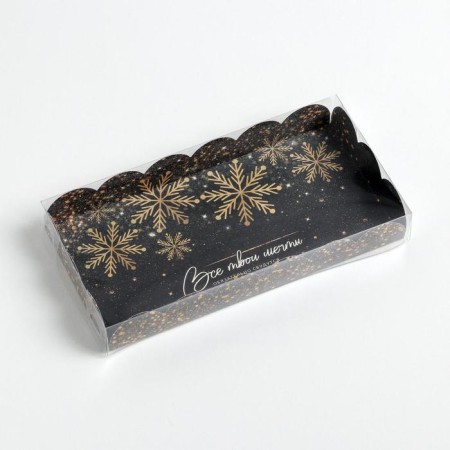Box for confectionery products with PVC "Dream", 10.5 x 21 x 3 cm, New Year-1