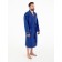 Male dressing gown with a hood, size 66, blue color