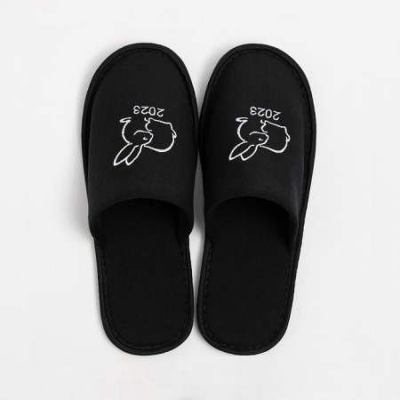Male slippers, black color, size 42-1