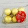 Set of balls plastic D-3 cm, 6 pcs "gloss" gold