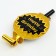 Carnival tongue "Happy Birthday", set of 5 pcs., Golden color