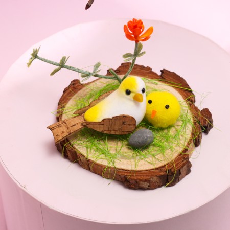 Easter decor "Bell and chick" 8 × 8 × 7 cm-1