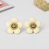 Clips children's "chosen" flower smile, color beige-brown