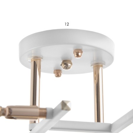 Camelia chandelier 6he27 40W white-gold 70x47x27 cm Bayerlux-7