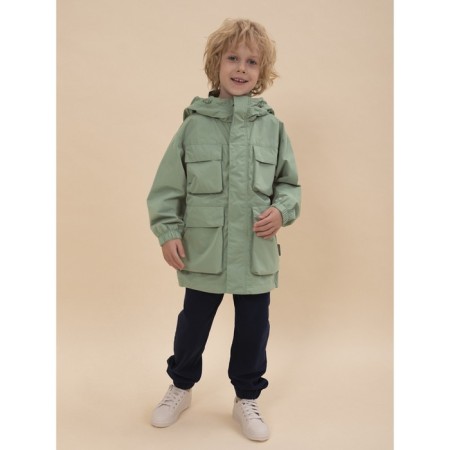 Windbreaker for boys, height 98 cm, green color-4