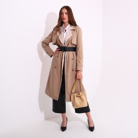 Cross-Bodi bag on a weight, beige color-5