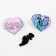 Set of icons (3 pcs.) "Skeletons" Rose and a scream, colored in ferrous metal