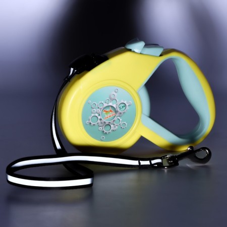 Roulette "Piggon" with a rubberized handle, 5 m, up to 25 kg, cable, yellow-gray-5