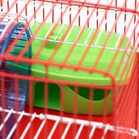 Rodent cell, equipped, 36 x 24 x 27 cm, red-5