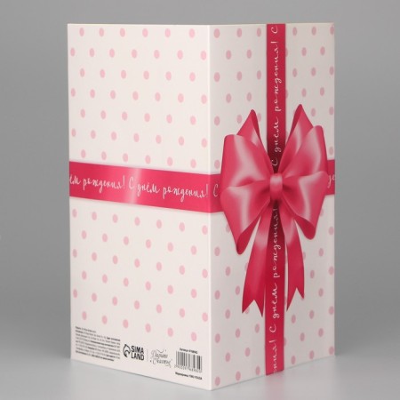Volumetric postcard "Happy birthday", bow, 12 x 18 cm-2