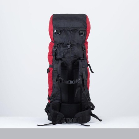 Tourist backpack, TAIF, 90 liters, cord department, outer pocket, 2 side nets, black color-1