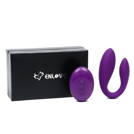 Vibrator for steam oats, flexible, silicone, remote control, purple