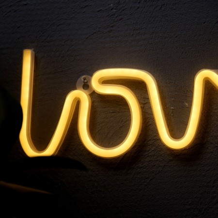 Neon sign "Love", 35x13 cm, aax3+usb, t/white-2