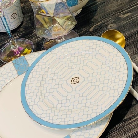 Set of lenardi plates "Tiffany", d = 22 cm 6 pcs