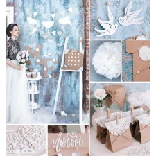 Set for the decor of the wedding 