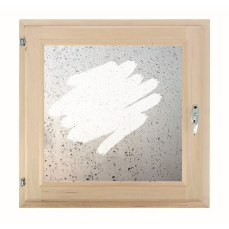 Window 90x90 cm, "drops on glass", single -chamber double -glazed window, seal