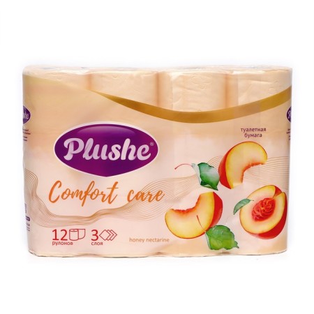 Plushe Honey Nectarine Tuale Paper Persian, 3 layers, 12 rolls-1