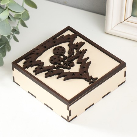 Casket "Christmas tree" 10x10x3 cm-2