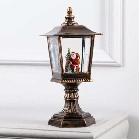 LED figure "Santa Claus in the Forest" 13 × 30 × 13 cm, plastic, AAX3 batteries (not complete), glow warm white-1