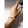 Baroque pearl bracelet, beads, white color in gold, l = 18 cm