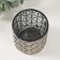Bank for candles glass "rhombus" Transparent black 200 ml 7x7x8 cm