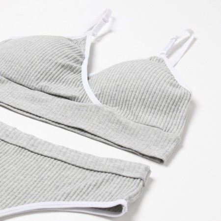 Female set (top, panties) Gray color, size 46-48-5