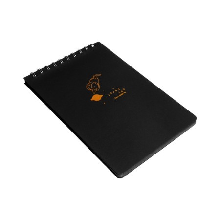 A5 sketchbook, 30 black sheets on the crest, "cat", solid substrate, density 110 gr., Mix-4