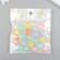 Plastic beads "forget -me -nots with a colored middle" gloss mix 1,7x1.7 cm