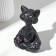 Figure "Cat Yoga" Black, 11x23x6cm