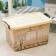 Storage container with a street cafe lid, 35 l, 50.5 × 31.5 × 28 cm, on wheels, ivory color