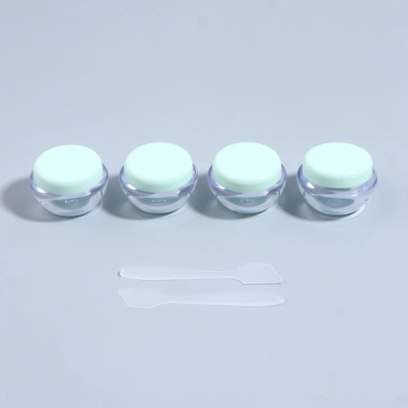 Storage set, 6 items, 10 ml, transparent/green color-2