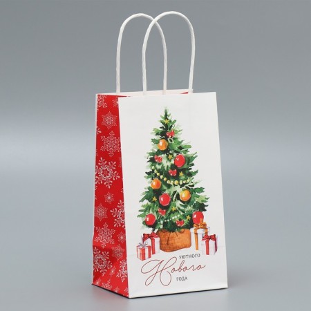 Package gift craft "Cosiness in the house", 12 x 21 x 9 cm, New Year-1