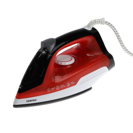 Iron Centek CT-2347, 1800 watts, 200 ml, anti-stick coating, self-cleaning, red