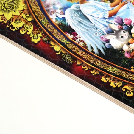 Board of Easter "Christ is risen. Girl with lamb", 19.5 × 27.5 cm-2