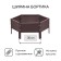 Glocked flowerbed, d = 60 cm, h = 15 cm, brown, Greengo