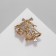 Brooch "Bells", white color in gold